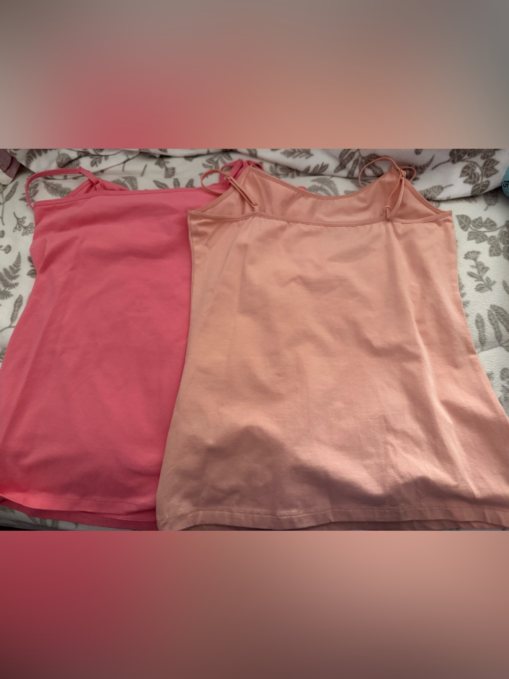a.n.a Pack of Two Women's Pink and Peach Camisole Tanks - Picture 4 of 4